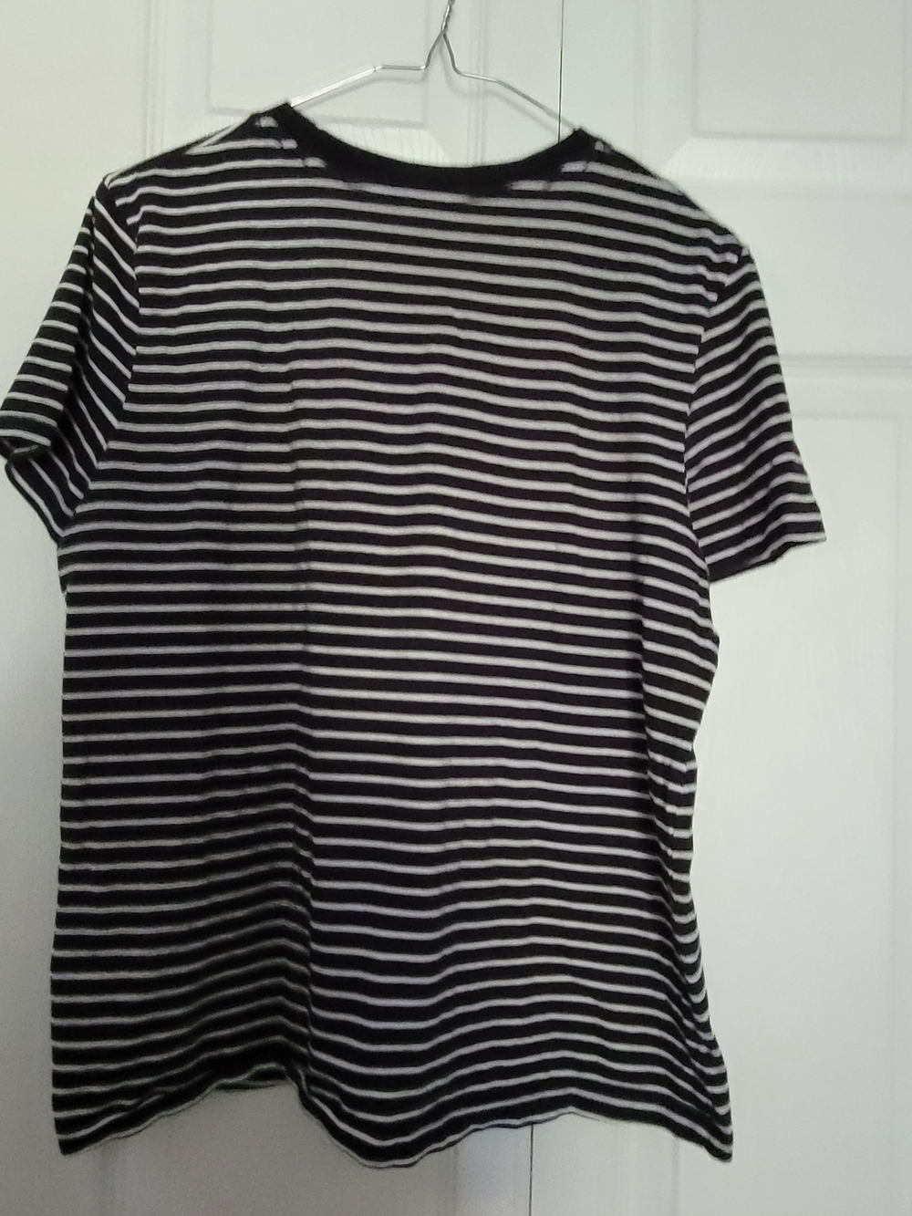 Women's Monoprix French Striped Tee Navy And White Size L - Picture 3 of 8